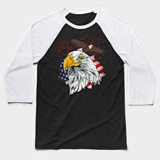 USA Patriotic American 4th Of July American Bald Eagle Baseball T-Shirt